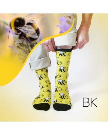 Sauvez les abeilles - Chaussettes en bambou Bare Kind jolies pour femme originales pour homme chausset rigolotes drole Suisse