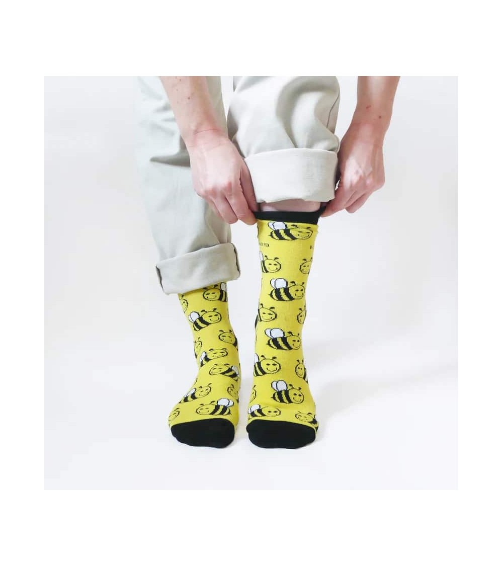 Rettet die Bienen - Bambus Socken Bare Kind socke kuschelsocken für damen lustig herren farbige coole socken
