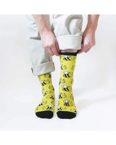 Save the Bees - Bamboo Socks Bare Kind funny crazy cute cool best pop socks for women men