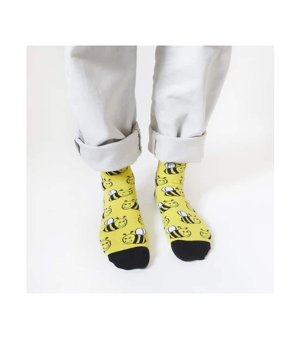 Rettet die Bienen - Bambus Socken Bare Kind socke kuschelsocken für damen lustig herren farbige coole socken