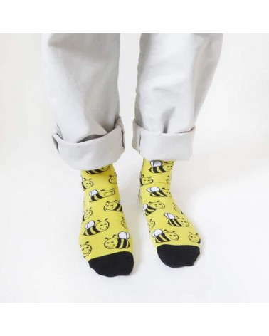 Save the Bees - Bamboo Socks Bare Kind funny crazy cute cool best pop socks for women men