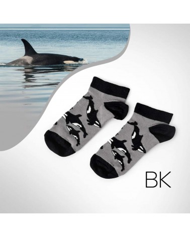 Save the orcas - Bamboo ankle socks Bare Kind funny crazy cute cool best pop socks for women men