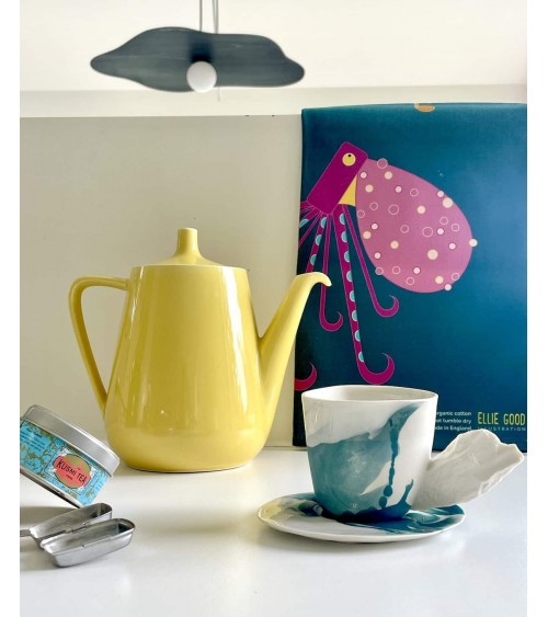 Tasse à café en porcelaine - Vapor Bleu Maison Dejardin design à café thé cappuccino originale grande grosse original fun