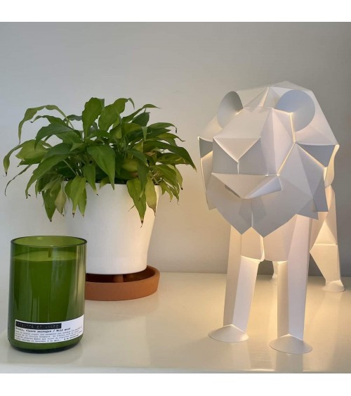 Lampe Lion - Luminaire animal à poser, lampe de chevet design Plizoo a poser de nuit led moderne originale design suisse