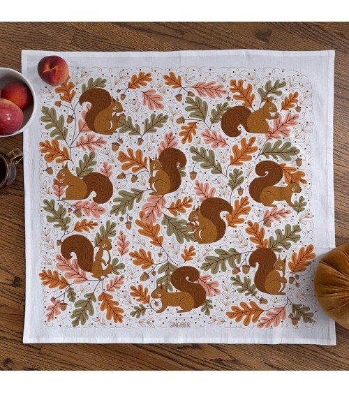 Squirrel - Tea towel, kitchen towel Gingiber best kitchen hand towels fall funny cute