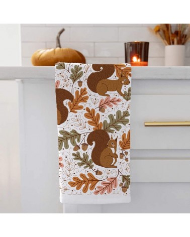 Squirrel - Tea towel, kitchen towel Gingiber best kitchen hand towels fall funny cute