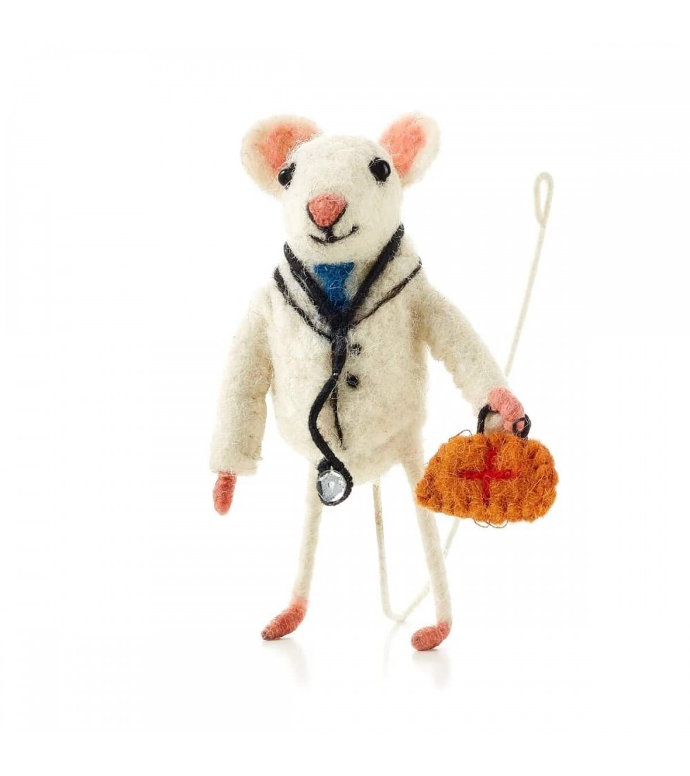 Doctor Mouse - Decorative object Sew Heart Felt original kitatori switzerland