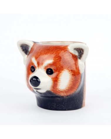 Red panda - Animal Pencil pot & Flower pot Quail Ceramics pretty pen pot holder cutlery toothbrush makeup brush