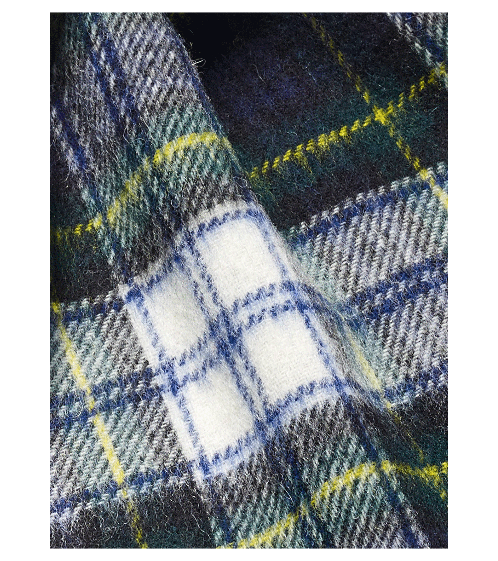 DRESS GORDON - Tartan Merino wool scarf Bronte by Moon scarves for women mens scarf Kitatori Switzerland