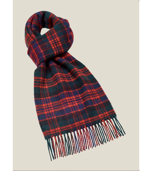 MACDONALD - Tartan Merino wool scarf Bronte by Moon scarves for women mens scarf Kitatori Switzerland