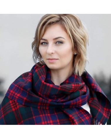 Tartan MACDONALD - écharpe en laine mérinos Bronte by Moon luxe pour femme homme Suisse Kitatori