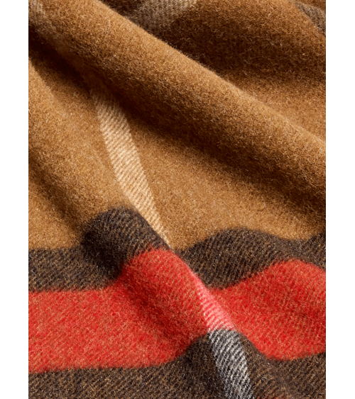 WESTMINSTER Camel / Red - Sciarpa di lana merinos Bronte by Moon sciarpa inglese per donna da uomo per donna sciarpe di lana ...