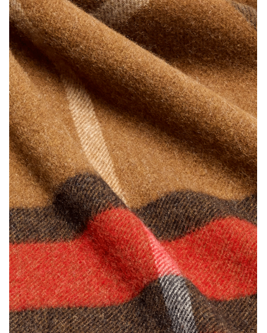 WESTMINSTER Camel / Red - Sciarpa di lana merinos Bronte by Moon sciarpa inglese per donna da uomo per donna sciarpe di lana ...