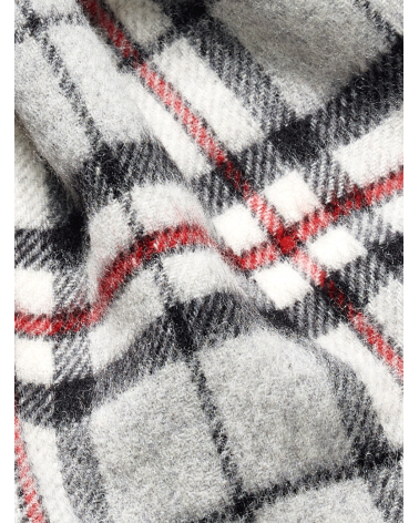 GREY THOMPSON - Tartan Merino wool scarf Bronte by Moon scarves for women mens scarf Kitatori Switzerland