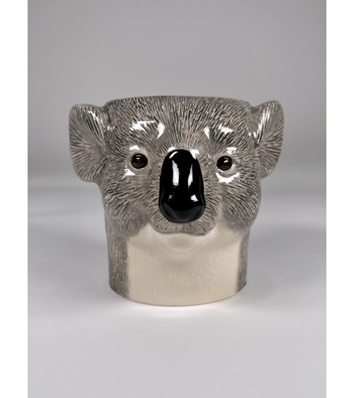 Koala - Porte crayon & stylo, Petit pot de fleur Quail Ceramics bureau original design pour plantes intérieur à couvert bross...