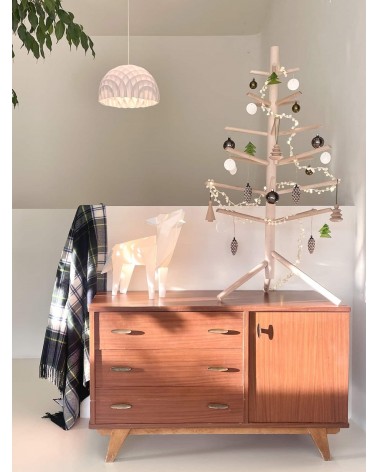 Albero di Natale piccolo in legno - Alberi natalizi di legno Kitatori bellissimi particolari decorato addobbati eleganti moderno