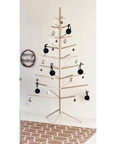 Wooden Christmas tree - Kitatori Design xmas tree in wood artificial fake realistic real woods christmas tree