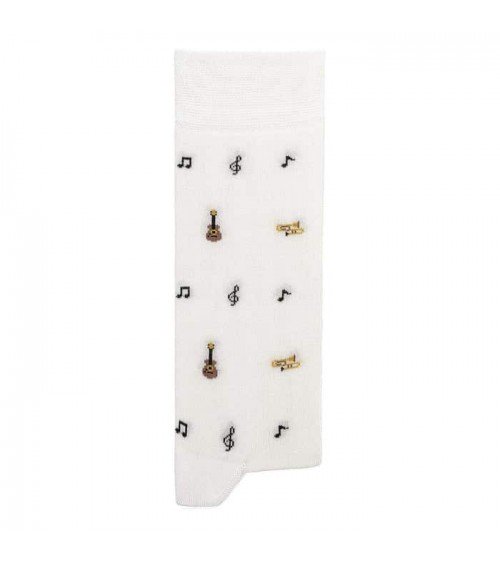 Musique - Chaussettes à motifs en coton bio The Captain Socks jolies pour femme originales pour homme chausset rigolotes drol...