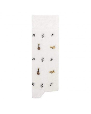 Musique - Chaussettes à motifs en coton bio The Captain Socks jolies pour femme originales pour homme chausset rigolotes drol...