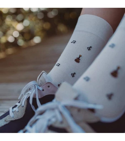 Music - Organic cotton socks The Captain Socks funny crazy cute cool best pop socks for women men