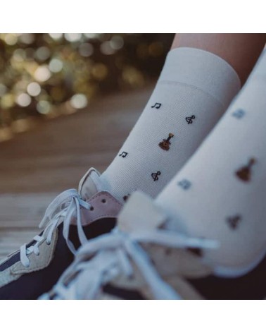 Music - Organic cotton socks The Captain Socks funny crazy cute cool best pop socks for women men