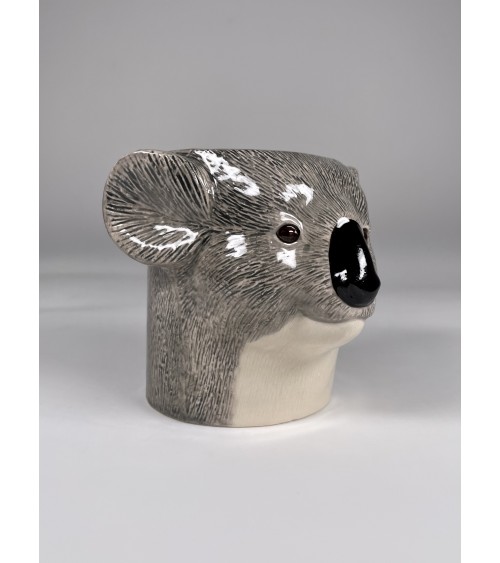 Koala - Porte crayon & stylo, Petit pot de fleur Quail Ceramics bureau original design pour plantes intérieur à couvert bross...