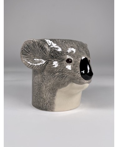 Koala - Porte crayon & stylo, Petit pot de fleur Quail Ceramics bureau original design pour plantes intérieur à couvert bross...