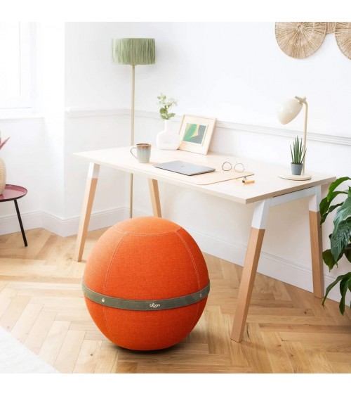 Palla Bloon Original Arancio mandarino - Sedia ufficio ergonomica Bloon Paris palla da seduta pouf gonfiabile