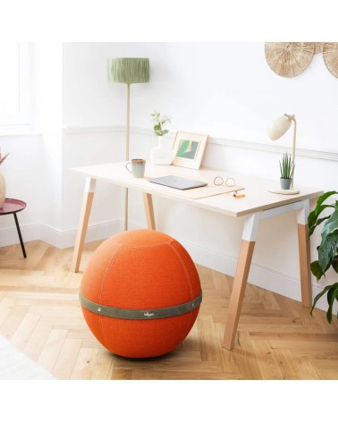 Palla Bloon Original Arancio mandarino - Sedia ufficio ergonomica Bloon Paris palla da seduta pouf gonfiabile