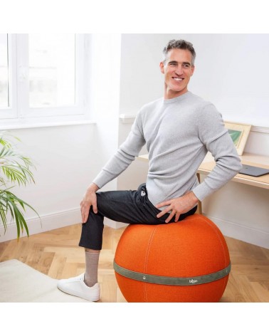 Palla Bloon Original Arancio mandarino - Sedia ufficio ergonomica Bloon Paris palla da seduta pouf gonfiabile