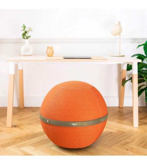 Palla Bloon Original Arancio mandarino - Sedia ufficio ergonomica Bloon Paris palla da seduta pouf gonfiabile