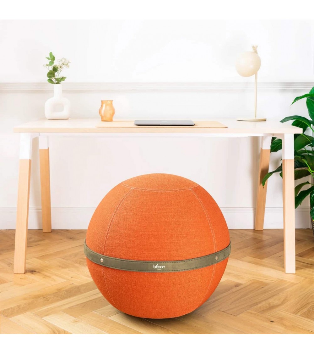Palla Bloon Original Arancio mandarino - Sedia ufficio ergonomica Bloon Paris palla da seduta pouf gonfiabile