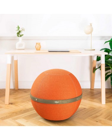 Palla Bloon Original Arancio mandarino - Sedia ufficio ergonomica Bloon Paris palla da seduta pouf gonfiabile