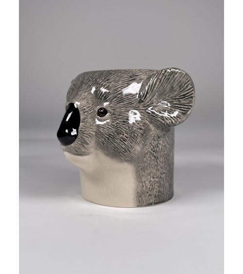 Koala - Porte crayon & stylo, Petit pot de fleur Quail Ceramics bureau original design pour plantes intérieur à couvert bross...