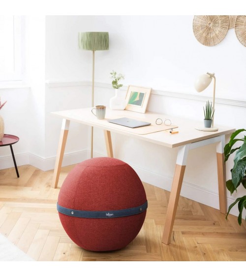 Palla Bloon Original rosso carminio - Sedia ufficio ergonomica Bloon Paris palla da seduta pouf gonfiabile