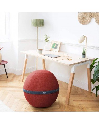 Palla Bloon Original rosso carminio - Sedia ufficio ergonomica Bloon Paris palla da seduta pouf gonfiabile