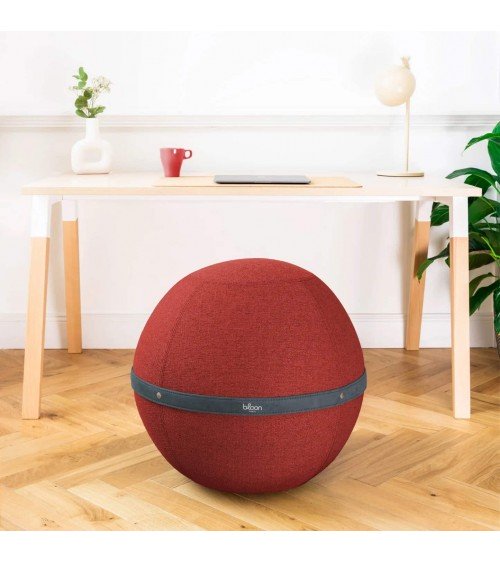 Palla Bloon Original rosso carminio - Sedia ufficio ergonomica Bloon Paris palla da seduta pouf gonfiabile