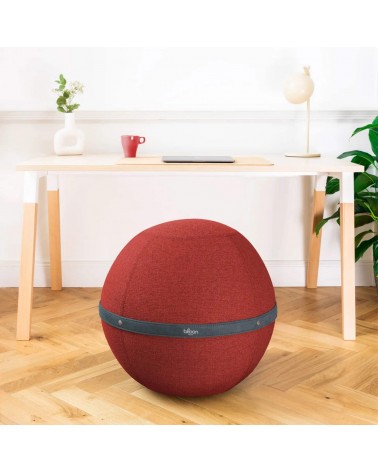 Palla Bloon Original rosso carminio - Sedia ufficio ergonomica Bloon Paris palla da seduta pouf gonfiabile