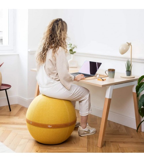 Bloon Original Jaune Maïs - Siège ballon Bloon Paris ergonomique swiss ball bureau d'assise