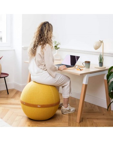 Bloon Original Jaune Maïs - Siège ballon Bloon Paris ergonomique swiss ball bureau d'assise