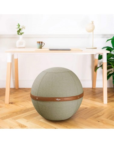 Palla Bloon Original verde pistacchio - Sedia ufficio ergonomica Bloon Paris palla da seduta pouf gonfiabile