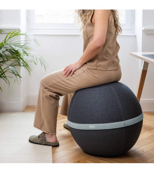 Palla Bloon Original grigio quarzo - Sedia ufficio ergonomica Bloon Paris palla da seduta pouf gonfiabile