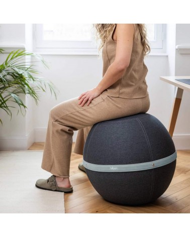 Palla Bloon Original grigio quarzo - Sedia ufficio ergonomica Bloon Paris palla da seduta pouf gonfiabile