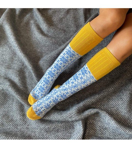 Fair Isle - Wool knee socks for women Catherine Tough funny crazy cute cool best pop socks for women men