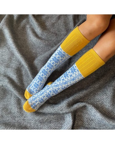 Fair Isle - Wool knee socks for women Catherine Tough funny crazy cute cool best pop socks for women men