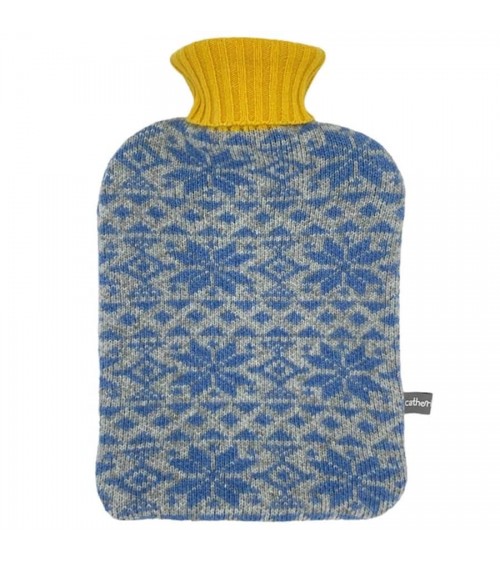 FAIR ISLE - Hot water bottle with wool cover Catherine Tough bag long rechargeable luxury cute