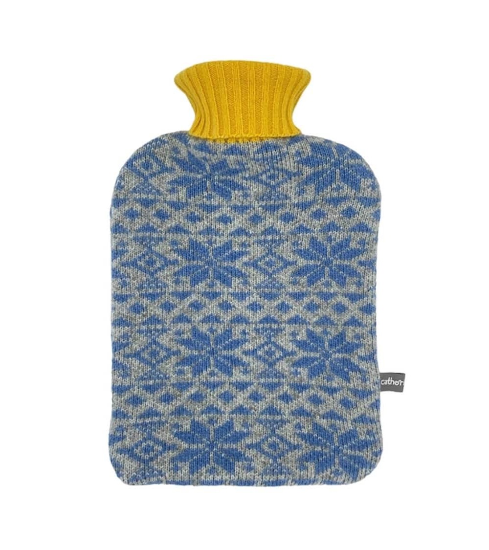 FAIR ISLE - Hot water bottle with wool cover Catherine Tough bag long rechargeable luxury cute