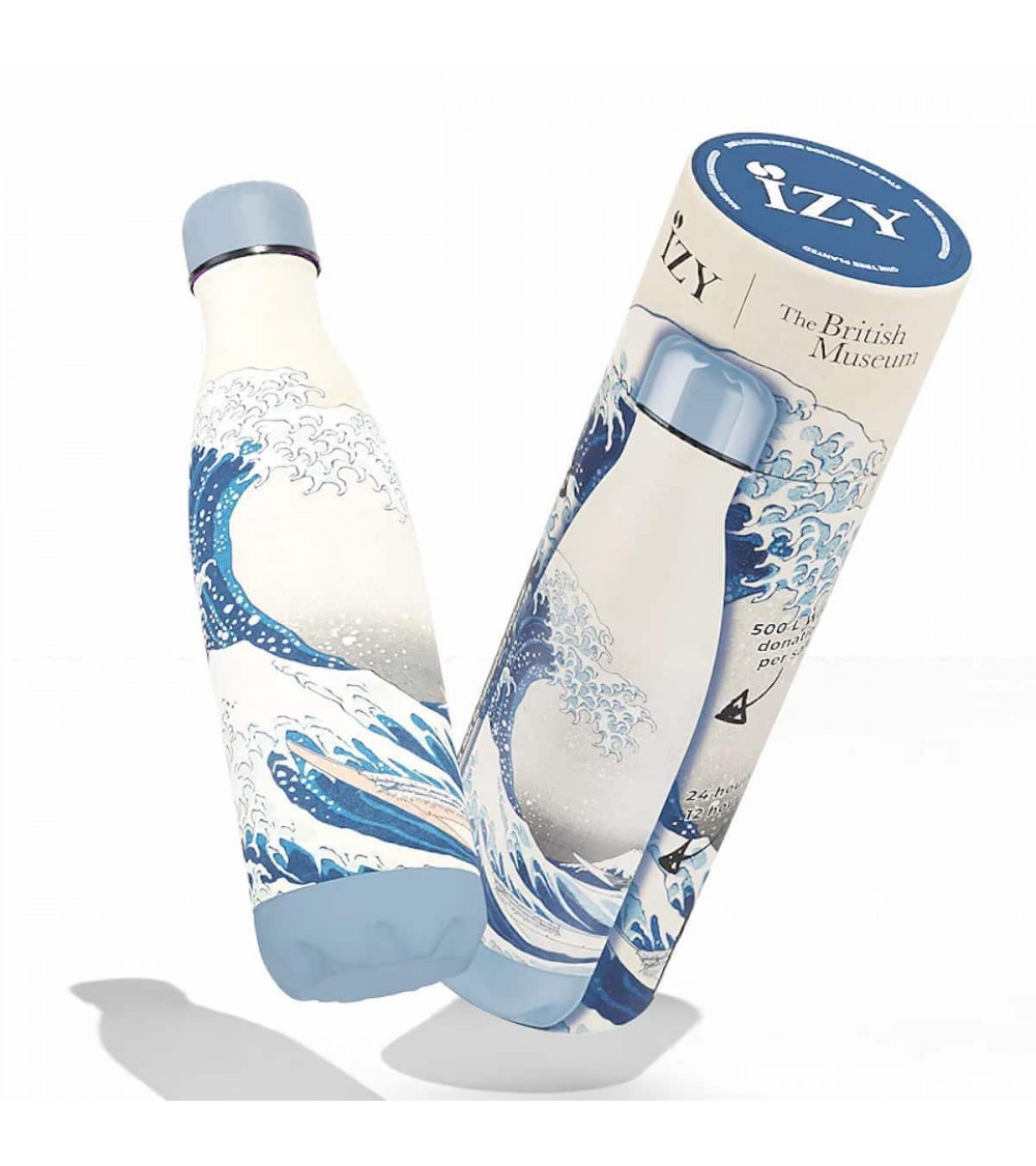 La Grande Vague de Kanagawa - Gourde Isotherme IZY Bottles gourde sport metal d eau aluminium thé design