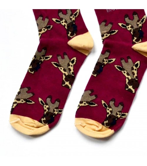 Save the Giraffes - Bamboo Socks Bare Kind funny crazy cute cool best pop socks for women men