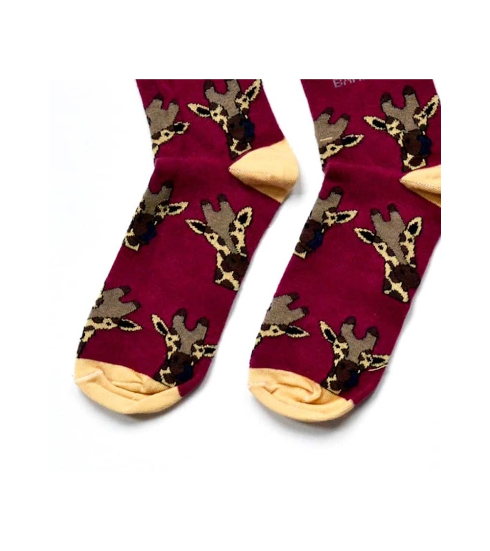 Save the Giraffes - Bamboo Socks Bare Kind funny crazy cute cool best pop socks for women men